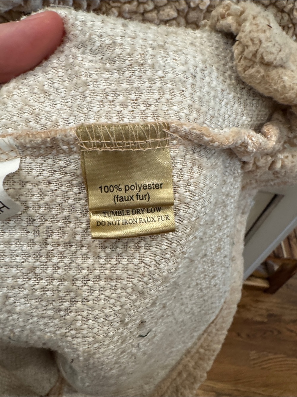 True Grit Men's Beige Sherpa Half-Zip Pullover - Picture 7 of 7
